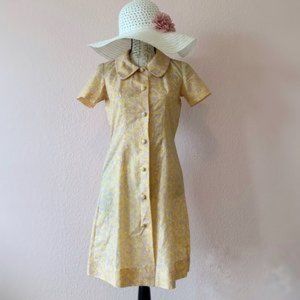 yellow lavender floral dress